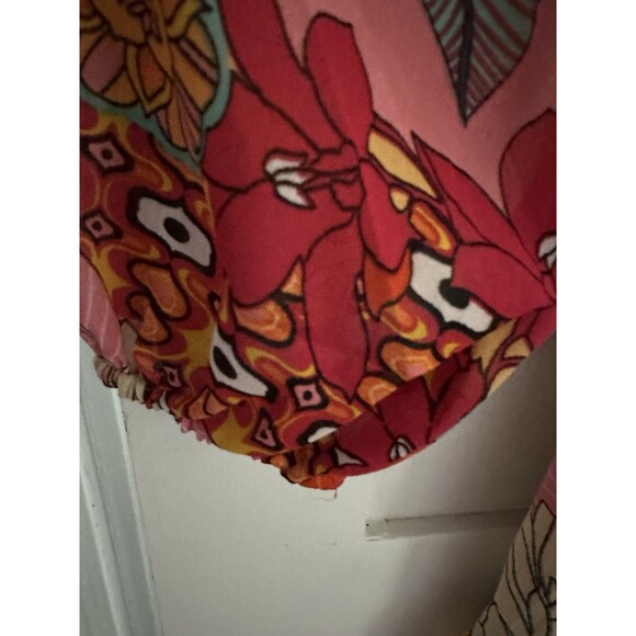 Girl Soul Tropical Floral Cut Out Ruffled Mini Dress Size M - Picture 5 of 8